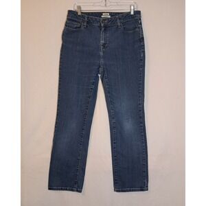 LL Bean Straight Leg Jeans Women's Size 12 Reg Blue Classic Fit